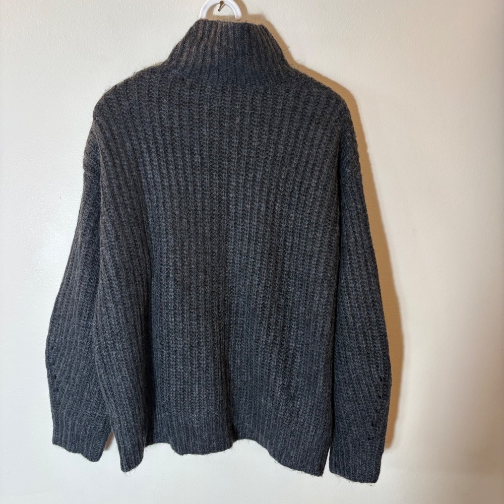 J. Crew Alpaca-Blend Turtleneck Sweater with Shoulder Buttons Size Medium - Picture 8 of 8
